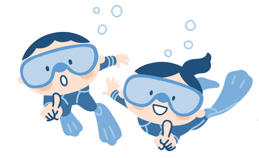 海のお友達イラスト
