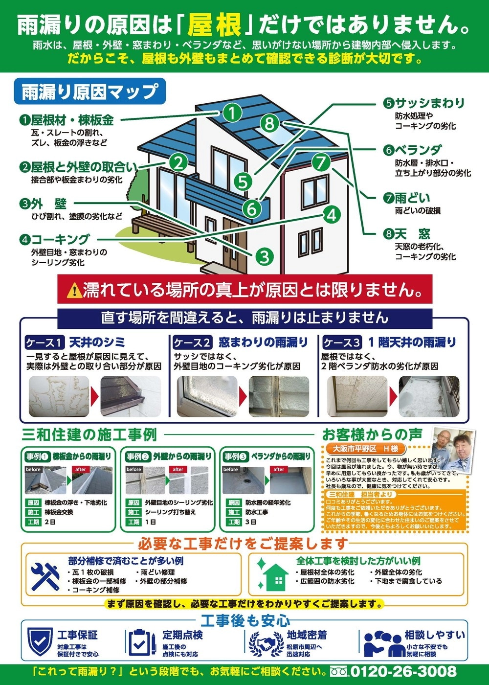 雨漏り診断チラシ2