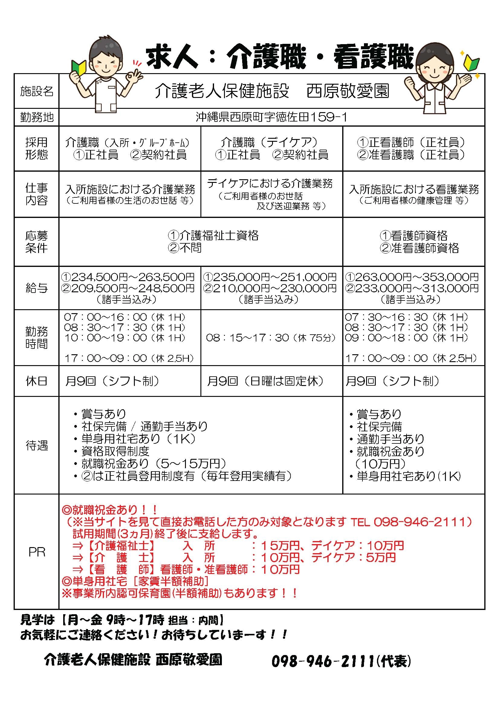 求人：介護職・看護職