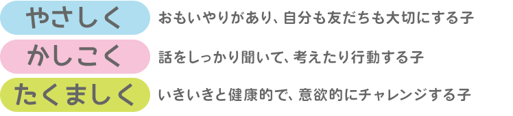 やさしく かしこく たくましく