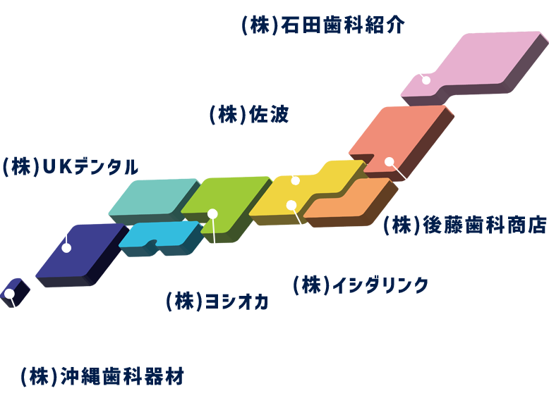 各地区のJDDNメンバー