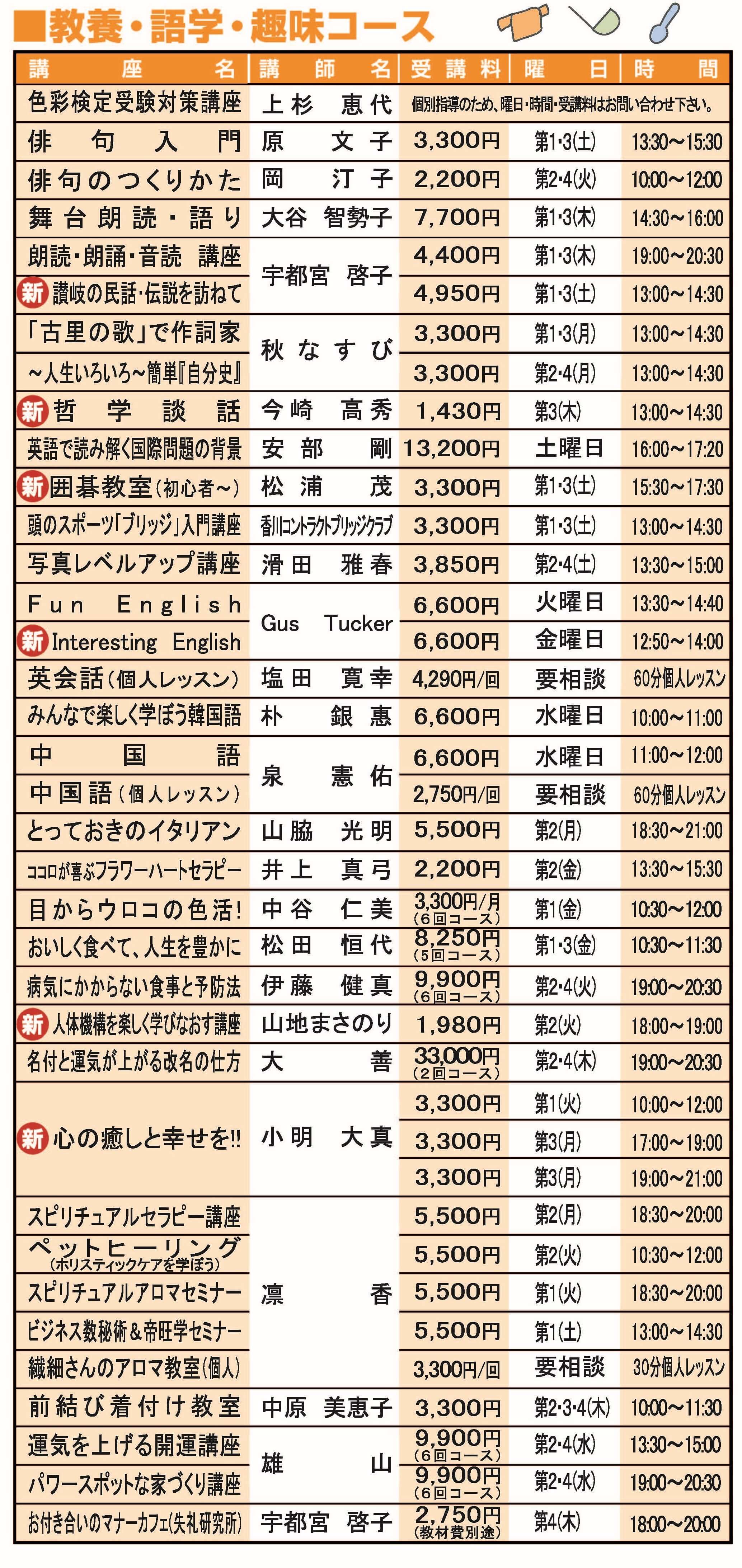 教養・語学・趣味コース