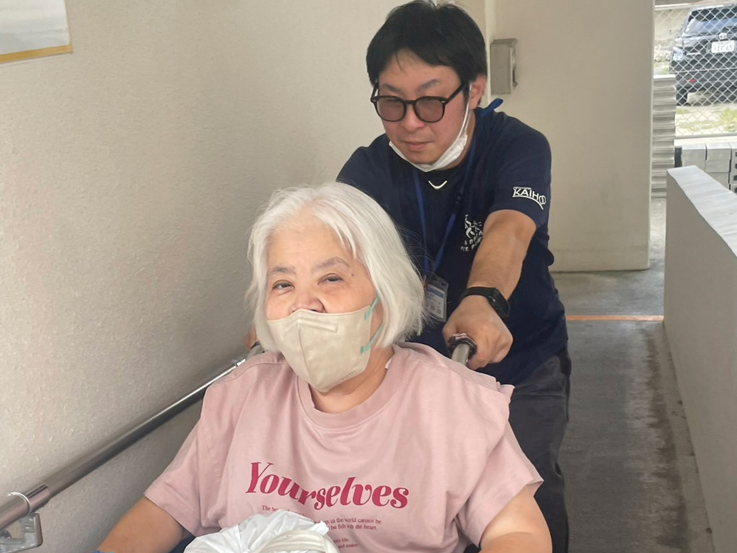 笑顔の利用者さん