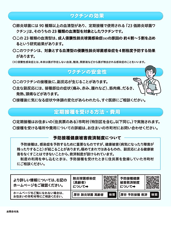 帯状疱疹ワクチンリーフレット