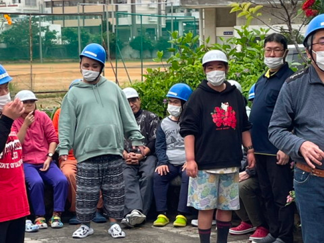 避難訓練の様子