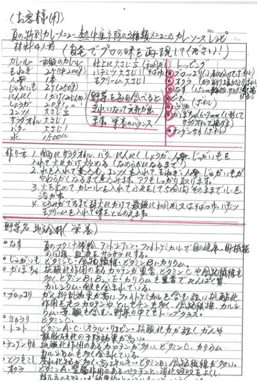 夏の特別カレー カレーソースレシピ