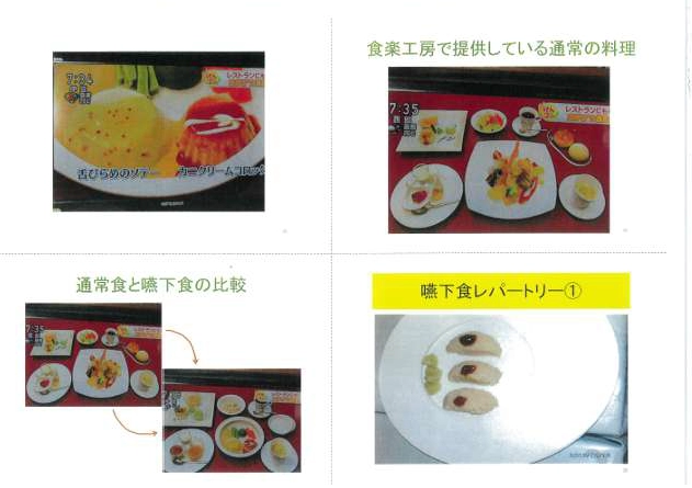 通常食と嚥下食の比較・嚥下食レパートリー