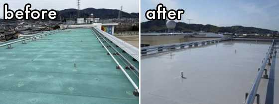 ウレタン塗膜防水完了