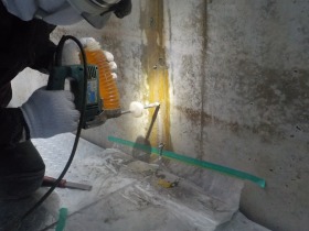 地下室止水工事（高圧注入工法）