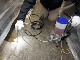 地下室止水工事（高圧注入工法）