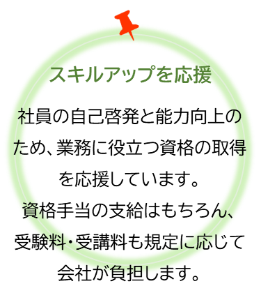 スキルアップを応援