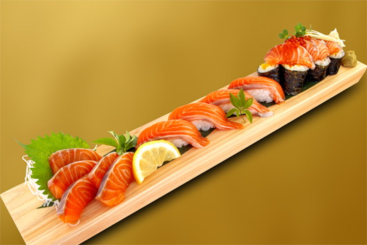 サーモンづくし （刺し身・寿司・細巻き）