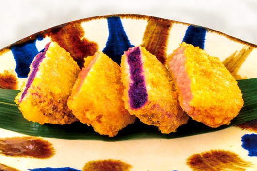 ☆お子様や女性に人気！☆ 紅芋と田芋（ターゥム）の 沖縄コロッケ