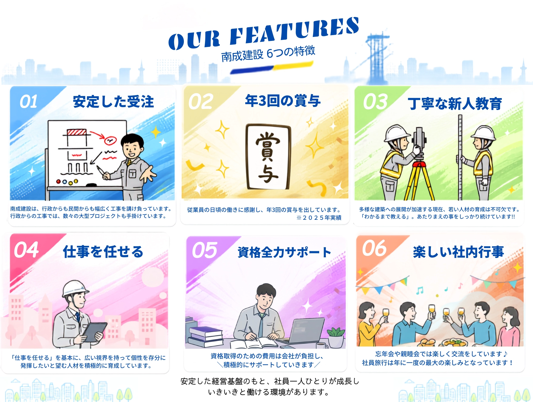南成建設6つの特徴