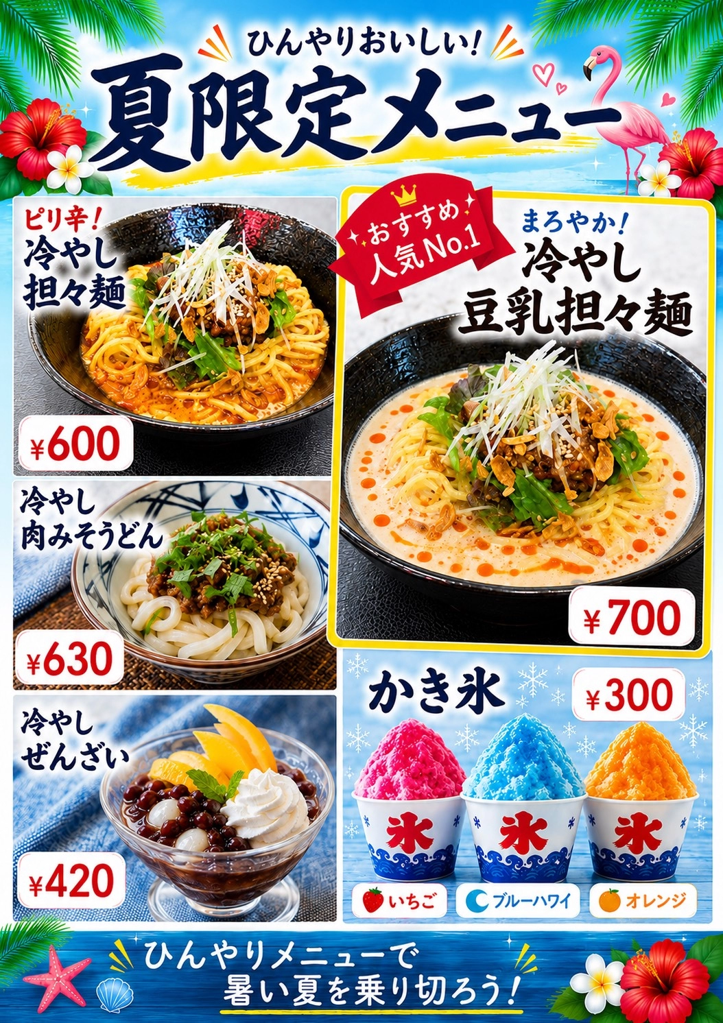 夏メニューが始まりました