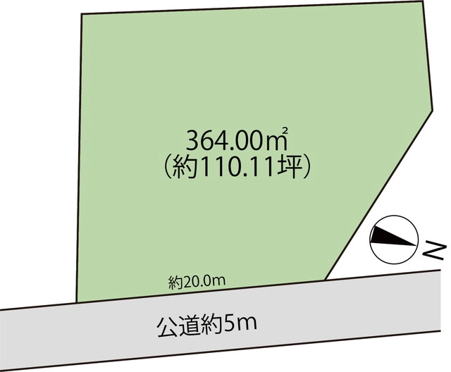【売土地】印西市大森 地型図