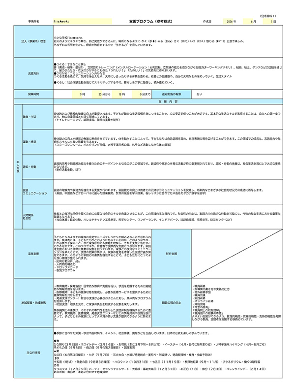 支援プログラム