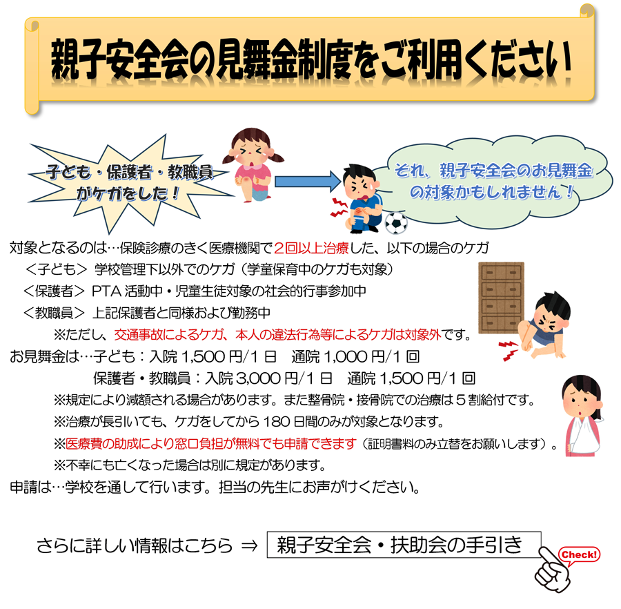 親子安全会見舞金制度案内