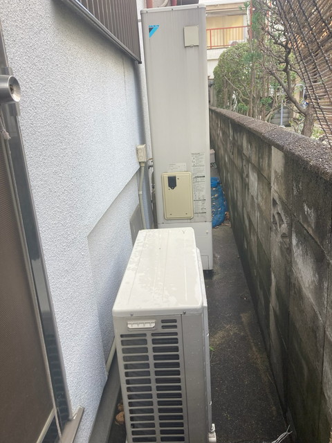 給湯器の取替工事 ビフォー