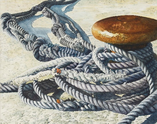 ⭕️油絵 二科会 会員 松井敏郎 画題 [御点前] SM パリ賞受賞 油彩