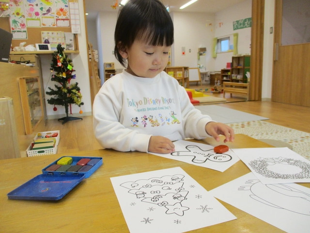 <12月>ぬり絵 <12月>ぬり絵