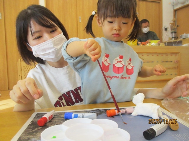 <12月>紙粘土で干支作り <12月>紙粘土で干支作り