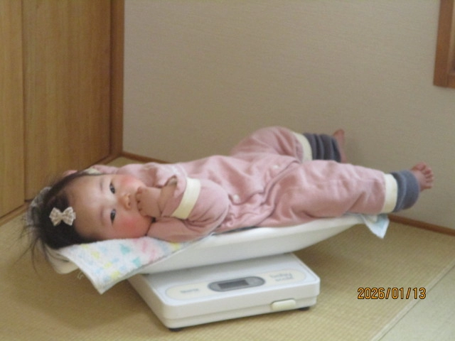 <1月>身体測定&ふれあい遊び <1月>身体測定&ふれあい遊び
