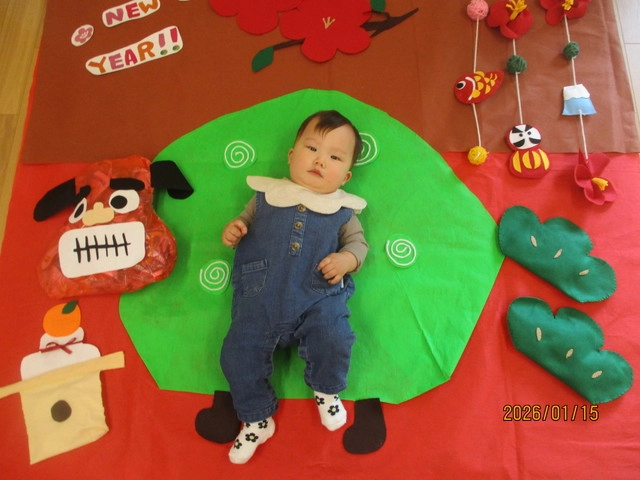 <1月>寝相アート <1月>寝相アート