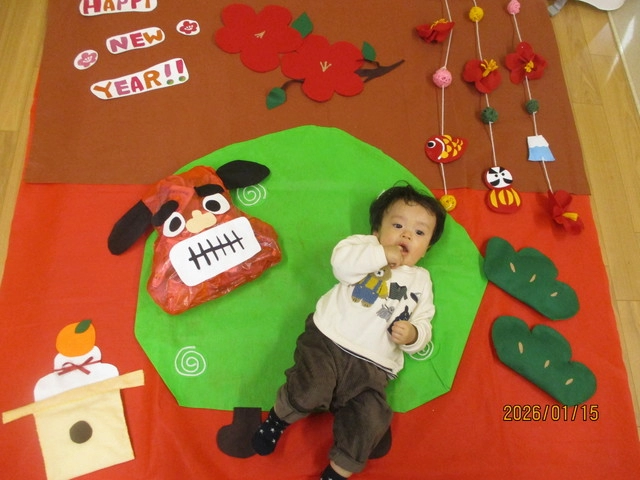 <1月>寝相アート <1月>寝相アート