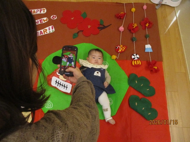 <1月>寝相アート <1月>寝相アート