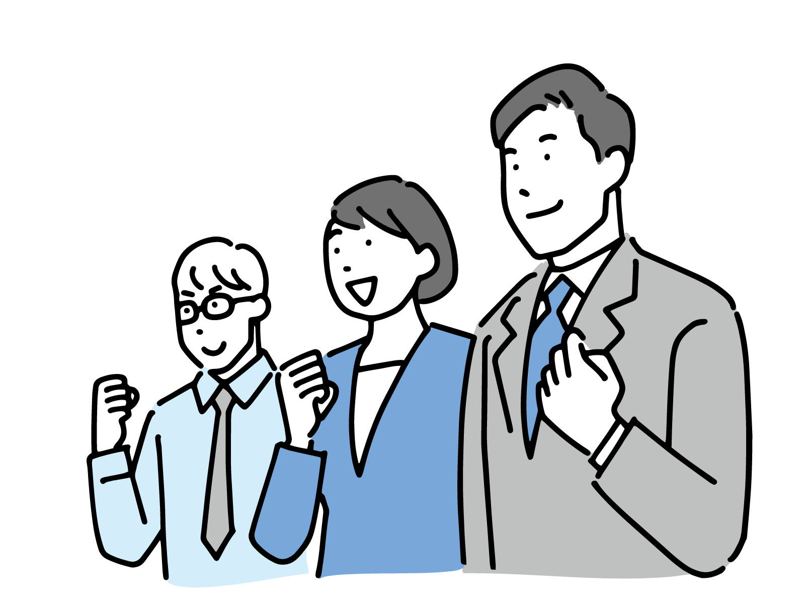 上昇志向の会社員イラスト