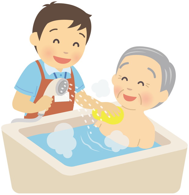 入浴の介助のイラスト