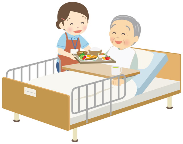 食事の介助のイラスト