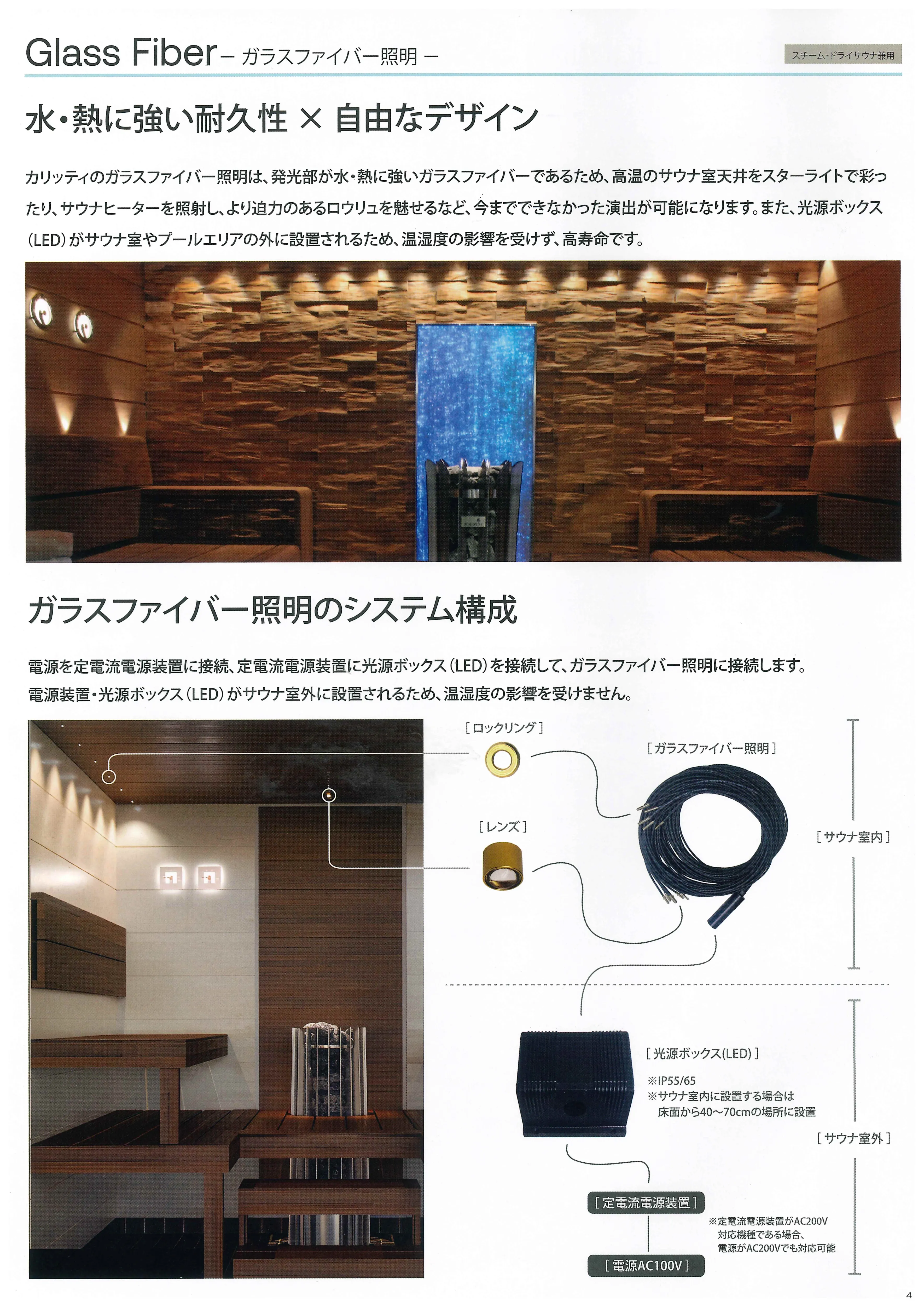 ガラスファイバー照明について