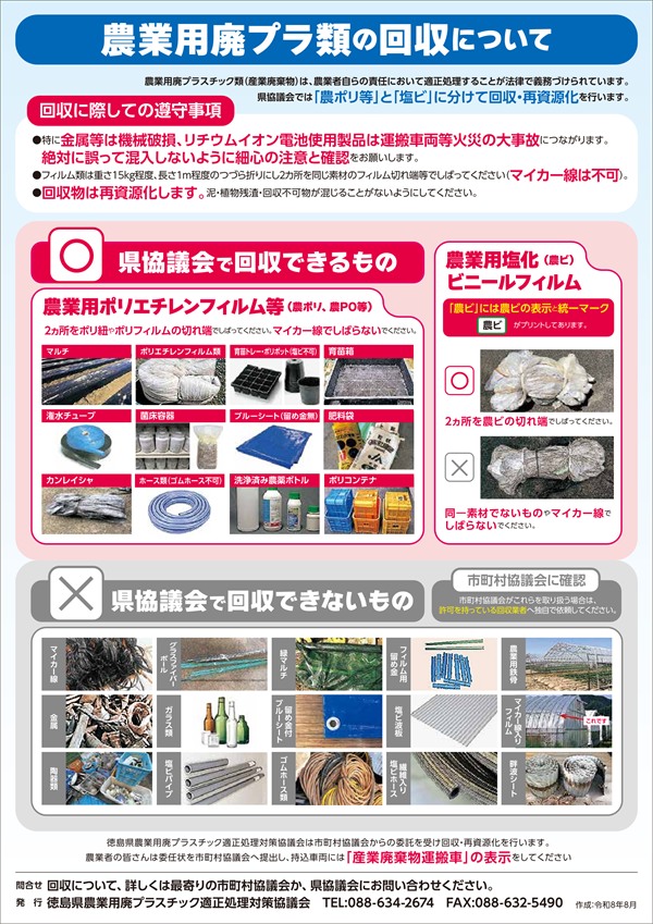 農業用廃プラスチック分別チラシ