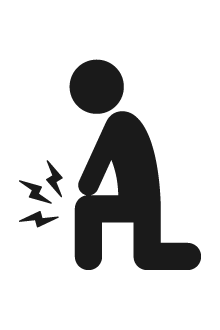 膝の痛みのイラスト