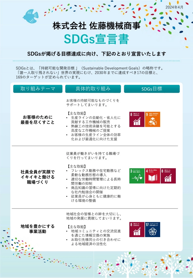 SDGs宣言書