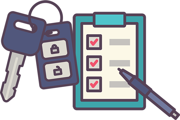 カギと書類のイラスト