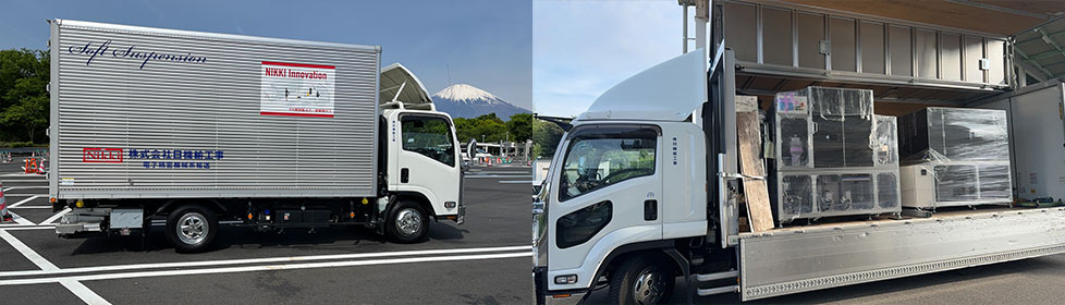 運搬・据付事例と取引先企業