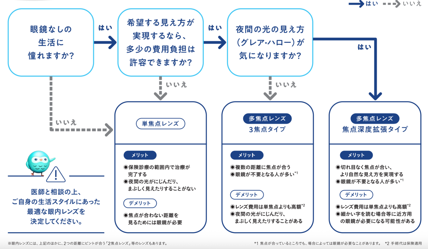 眼内レンズ フローチャート