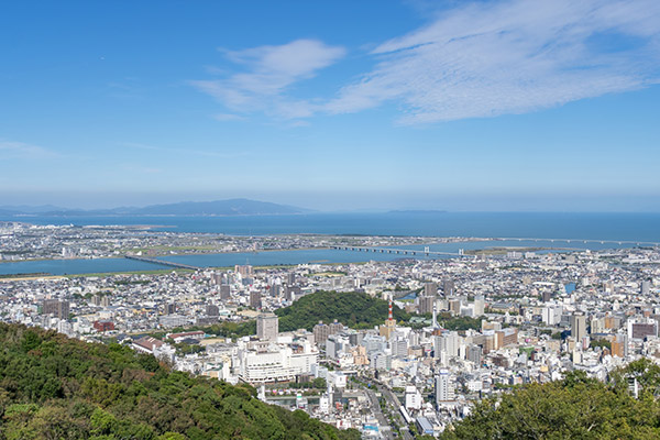 徳島市内の街並み