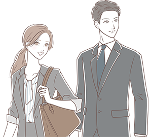 営業職の男女のイラスト