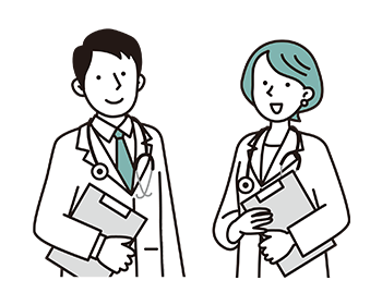 医療スタッフ二人のイラスト