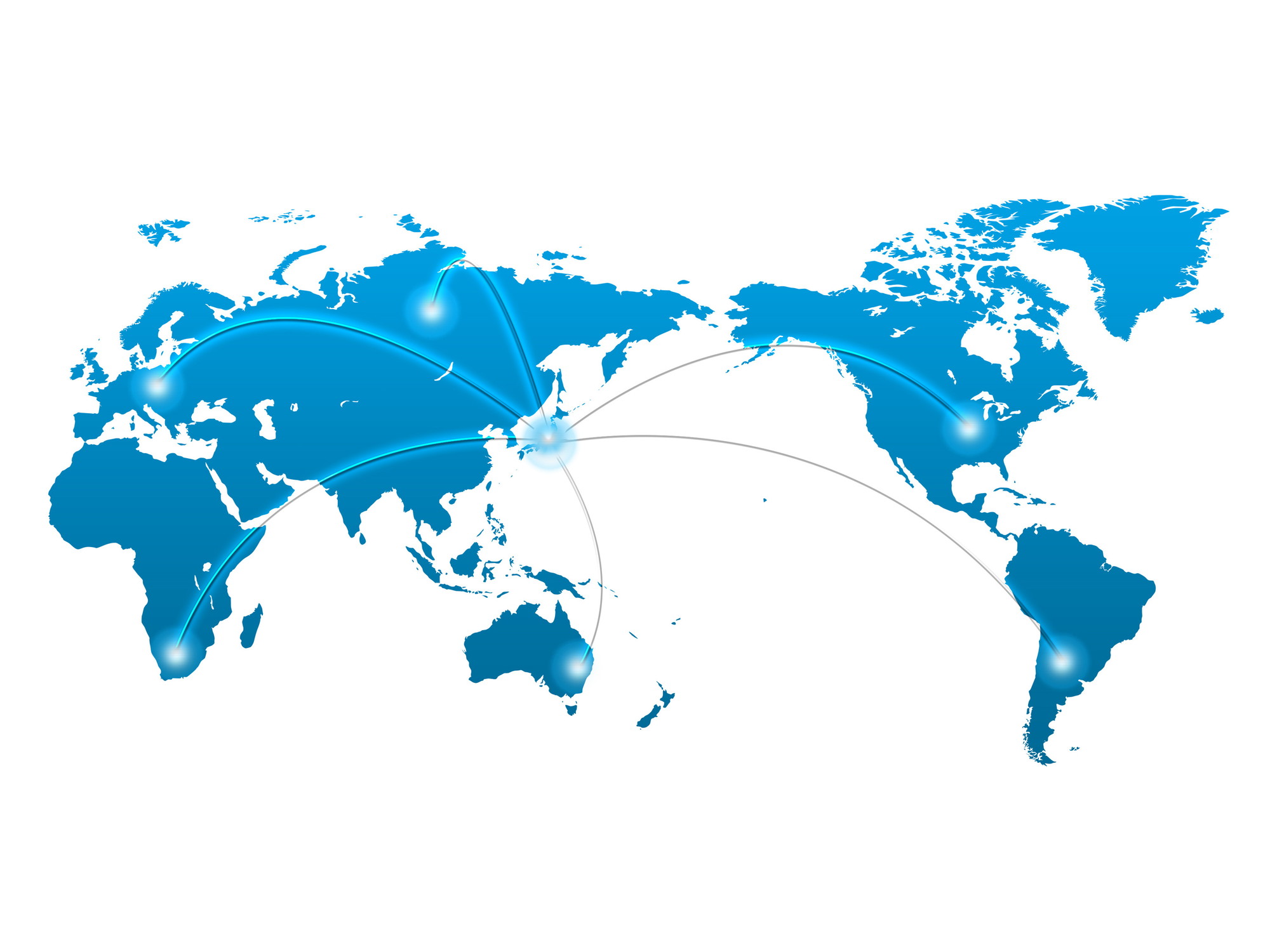 世界地図と国際ネットワークのイメージ図