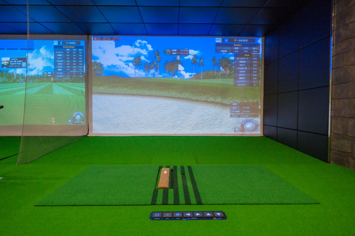 仕切られたプライベートなゴルフ練習空間のイメージ
