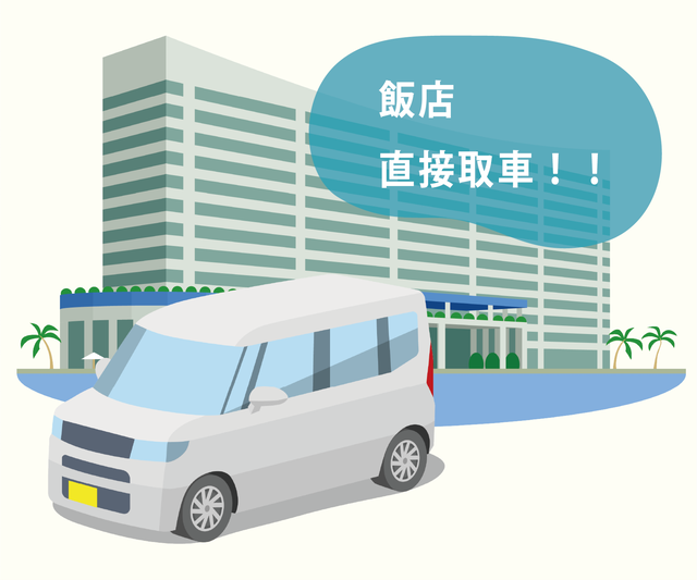 那霸市區飯店租車送車服務示意圖