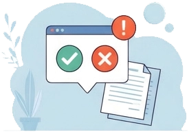 受け入れ可否のご連絡