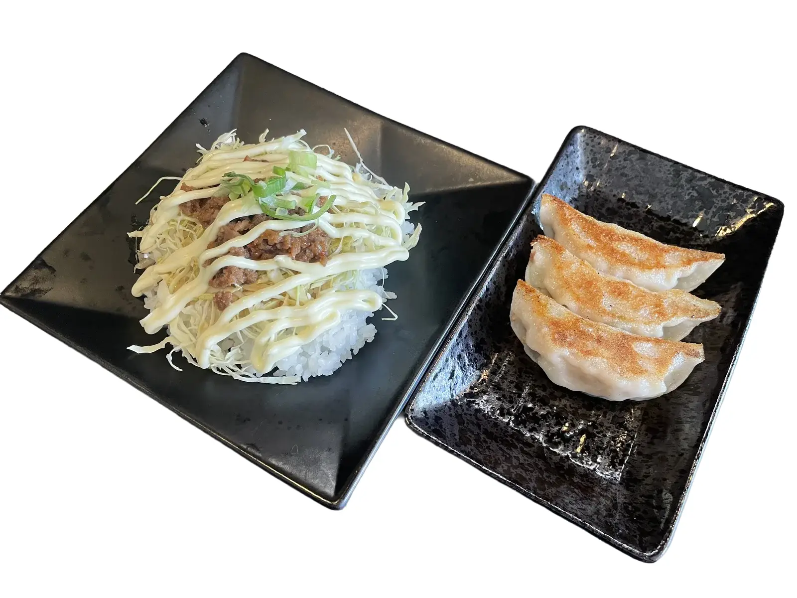 旨辛そぼろマヨ丼セット（餃子3ヶ）