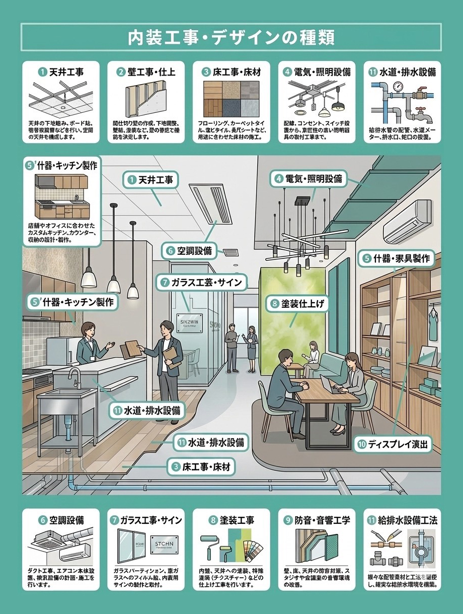 内装工事・デザインの種類