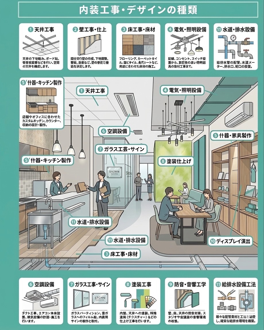 内装工事・デザインの種類